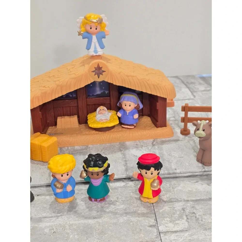 Fisher Price Little People Nativity Bethlehem Christmas Story Scene Set VIDEO